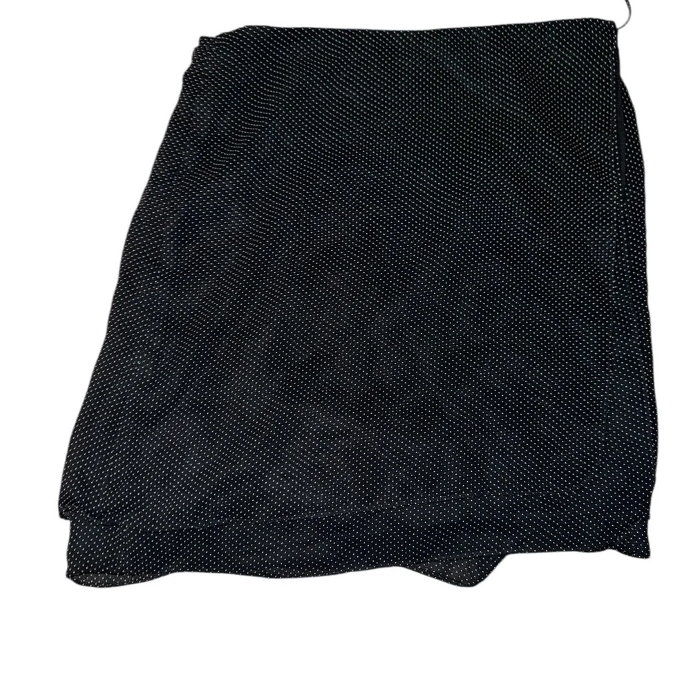 Ralph Lauren Vintage Black Polka Dot Mini Wrap Skirt Size 12